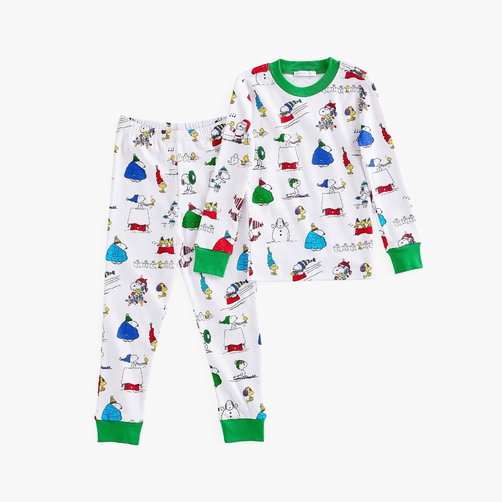 Peanuts® Snoopy® Holiday Kids Organic Cotton Pajama Set - PBK